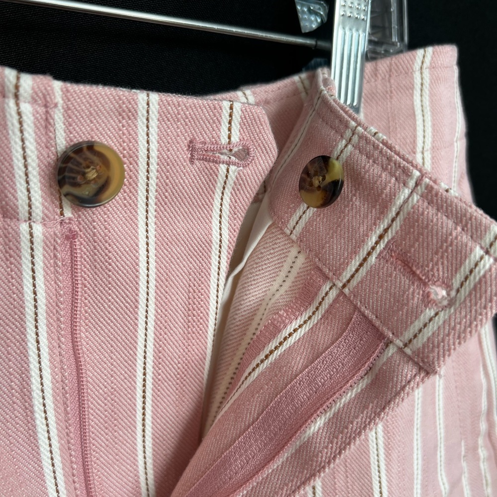 🆕 🌸 NWOT Banana Republic Pink Striped High Rise Shorts | Women’s Size 4 - Picture 10 of 10